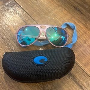 Never worn Costa plastic aviators and original case